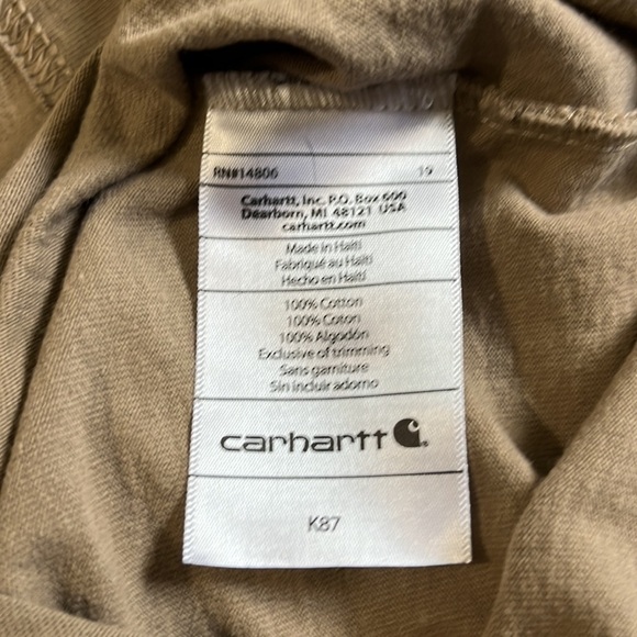 Carhartt Light Brown Tee Size 4XL - Picture 6 of 8